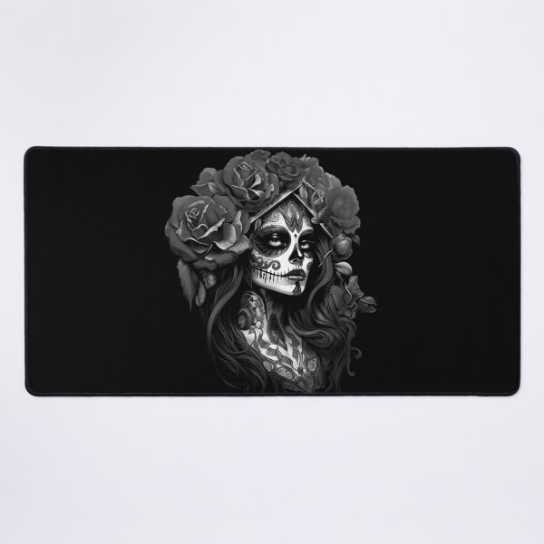 Item preview, La Catrina Mysterious Beauty of the Dia de los Muertos Black and White designed and sold by PugD.