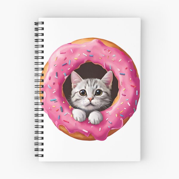 Item preview, Cute Cat Looking Through Pink Donut designed and sold by silviaol.
