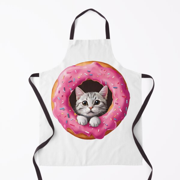 Item preview, Cute Cat Looking Through Pink Donut designed and sold by silviaol.