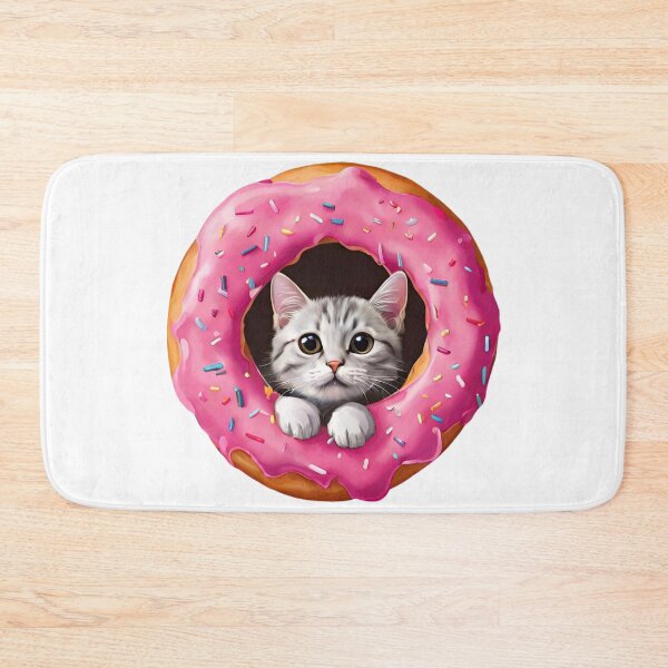 Item preview, Cute Cat Looking Through Pink Donut designed and sold by silviaol.