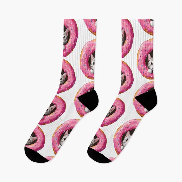 Item preview, Cute Cat Looking Through Pink Donut designed and sold by silviaol.