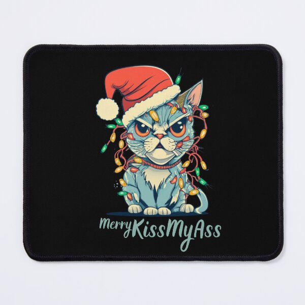 Item preview, Merry Kissmyass Funny Cat Christmas designed and sold by ArtFromBeyond.
