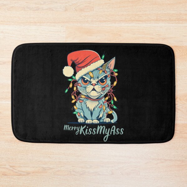 Item preview, Merry Kissmyass Funny Cat Christmas designed and sold by ArtFromBeyond.