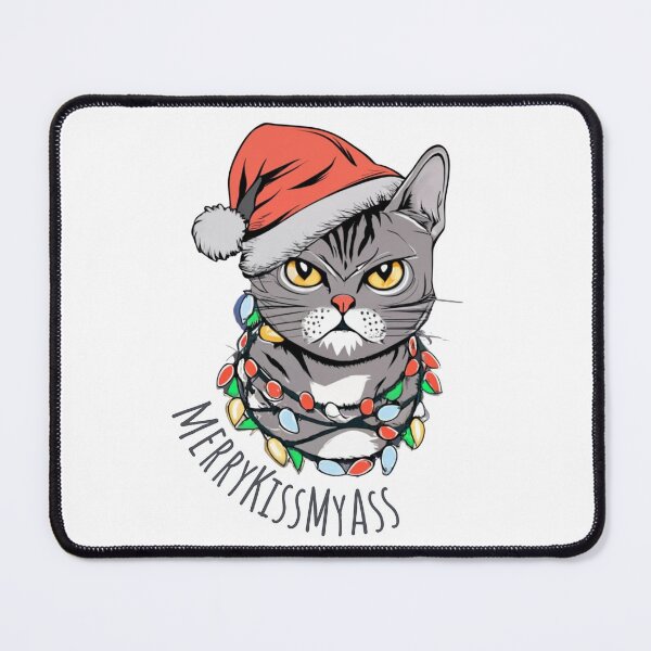 Item preview, Merry Kissmyass Funny Cat Christmas designed and sold by ArtFromBeyond.