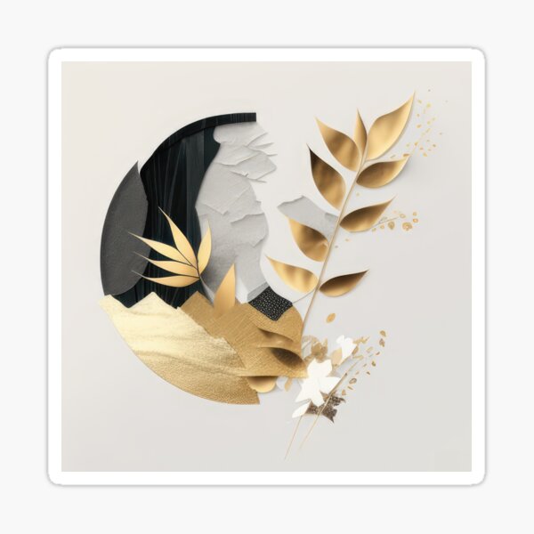Item preview, Golden Botanical Texture Collage designed and sold by ZedOhEe.