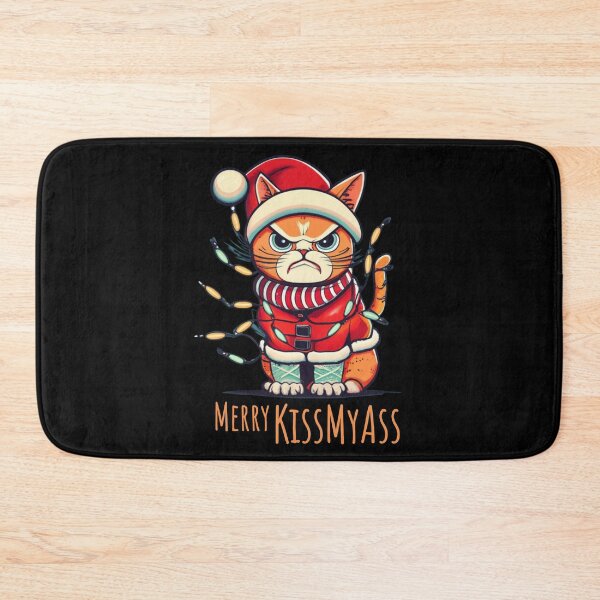 Item preview, Merry Kissmyass Funny Cat Christmas designed and sold by ArtFromBeyond.