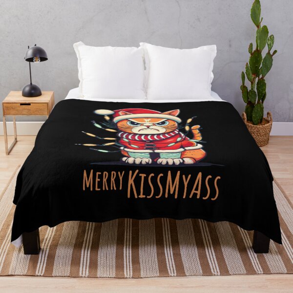 Item preview, Merry Kissmyass Funny Cat Christmas designed and sold by ArtFromBeyond.