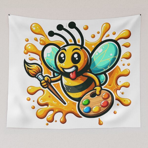 Item preview, Busy Bee Design - Captivating Artwork for Nature Enthusiasts designed and sold by The-Library.