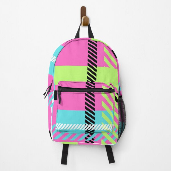 Item preview, Happy Bright Hot Pink, Black, Blue and Green Plaid designed and sold by ColorfulKiddos.