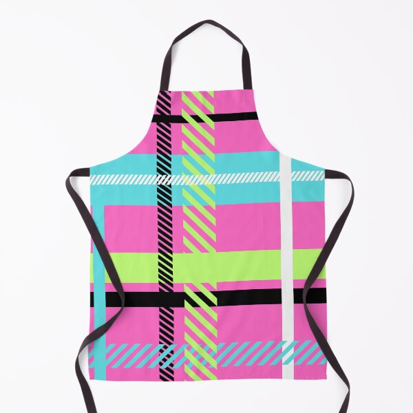 Aperçu de l'œuvre Plaid Happy Bright Hot Pink, Noir, Bleu et Vert créée et vendue par ColorfulKiddos.