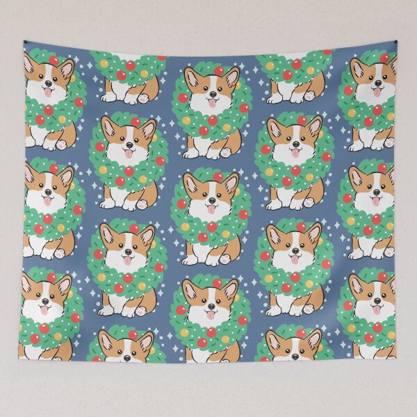 Item preview, Merry Christmas! Red Corgi 1 designed and sold by Lulupainting.