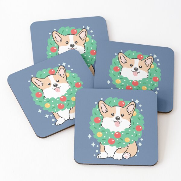 Item preview, Merry Christmas! Fawn Red Corgi  designed and sold by Lulupainting.