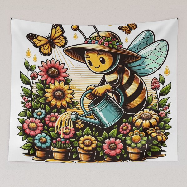 Item preview, Vibrant Busy Bee Design - Nature-Inspired Artwork designed and sold by The-Library.