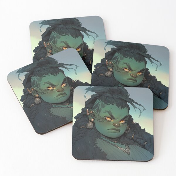 Item preview, Cool Fantasy Orc Barbarian Anime Girl designed and sold by bubblegoth.