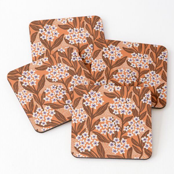 Item preview, Delicate blooms in coral designed and sold by Illustrated by Nat.