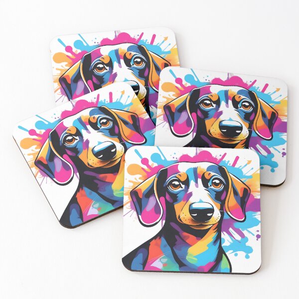 Item preview, Colorful Graffiti Styled Dachshund designed and sold by BrushAndBow.