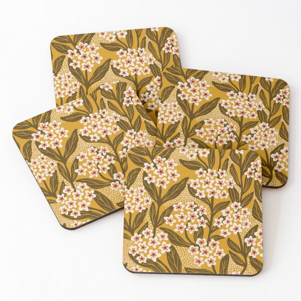 Item preview, Delicate blooms in mustard yellow designed and sold by Illustrated by Nat.