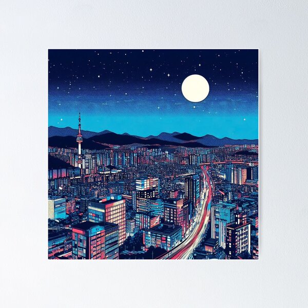Item preview, Night view of Seoul. designed and sold by growing-mom.