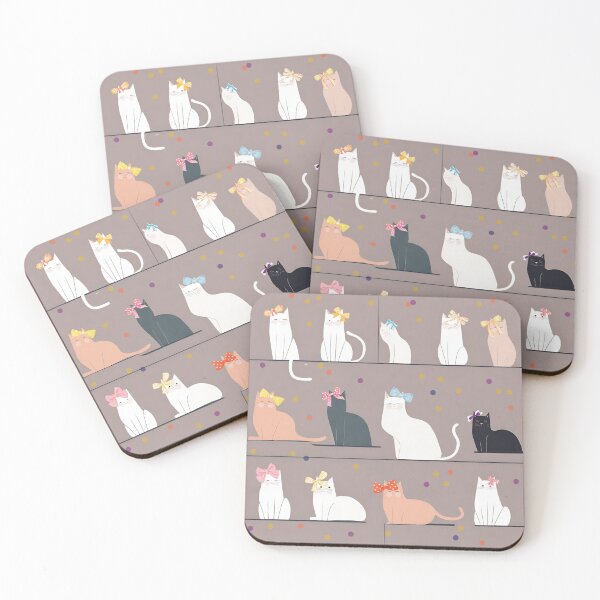 Item preview, Group of cats tied with bows designed and sold by K-Kwan.