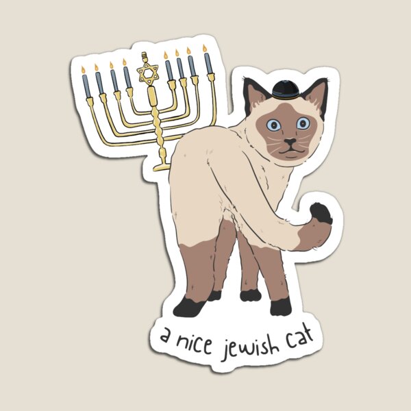 Item preview, "A Nice Jewish Cat" Hanukkah Jewish Cat Holiday designed and sold by pepperspals.