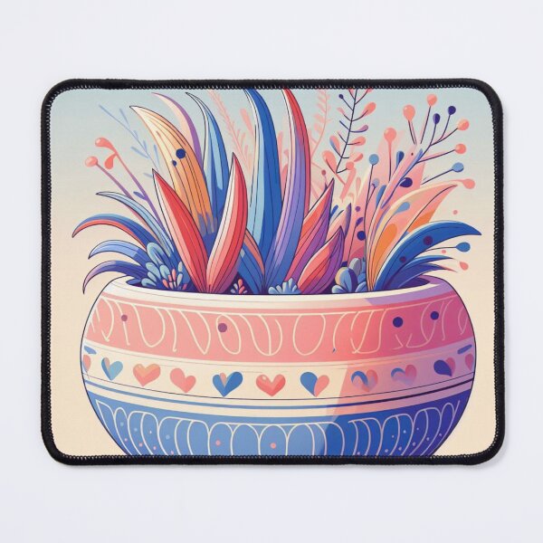 Item preview, pastel flower pots designed and sold by growing-mom.