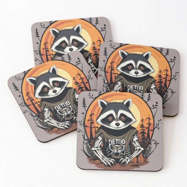 Item preview, Cool Skeletal Raccoon: Intriguing Art designed and sold by El Rincón Gatuno .