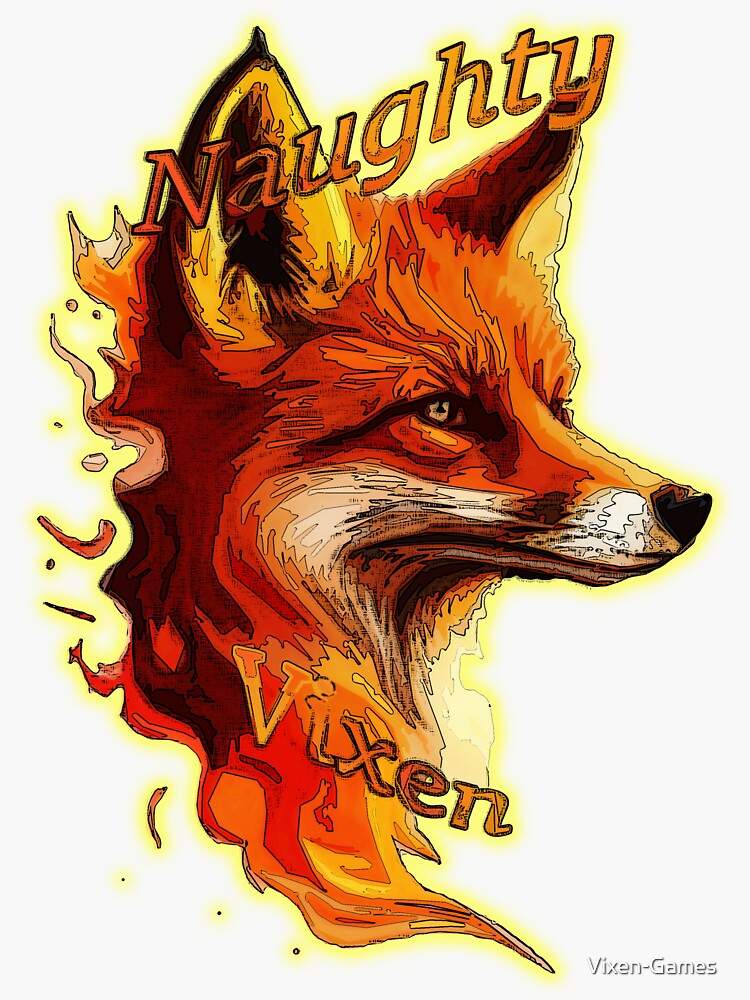 Thumbnail 3 of 3, Sticker, Naughty Vixen T-Shirt designed and sold by Vixen-Games.