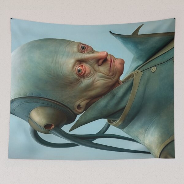 Item preview, Portrait of An Alien Ruler - Extraterrestrial Art - Alien Encounter designed and sold by AlanPhotoArt.