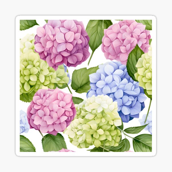 Item preview, Blue and Purple Hydrangeas Print designed and sold by peachculture.