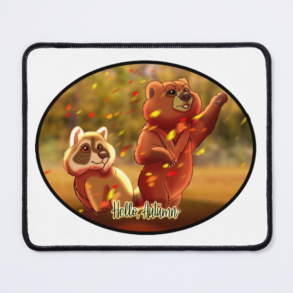 Item preview, Bear Cub and Raccoon - Hello, Autumn designed and sold by AnekArts.
