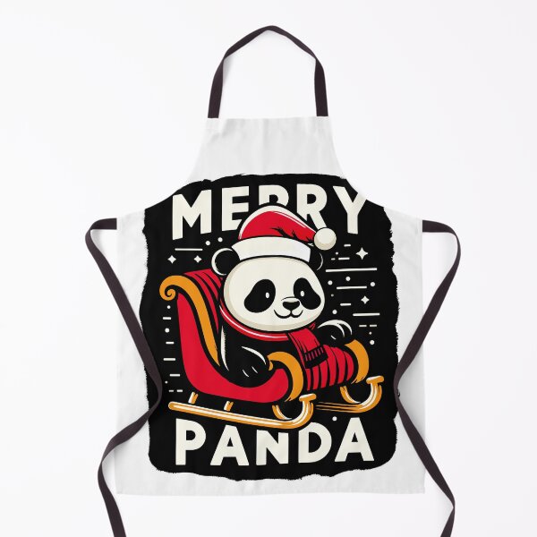 Item preview, Panda on Christmas Sleigh - Merry Panda - T-Shirt designed and sold by PrintyArts.