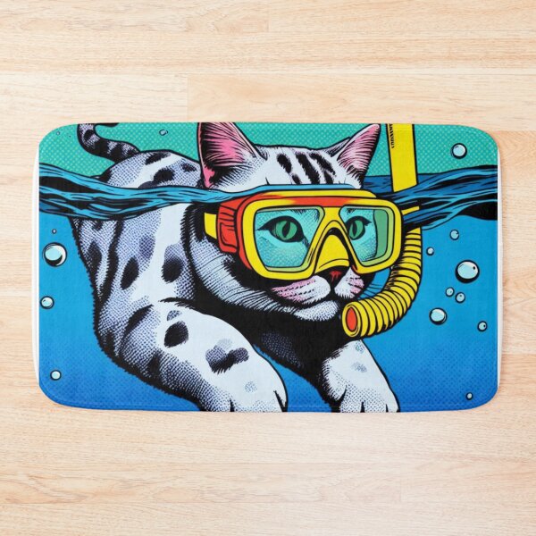 Item preview, swimming cat. designed and sold by growing-mom.