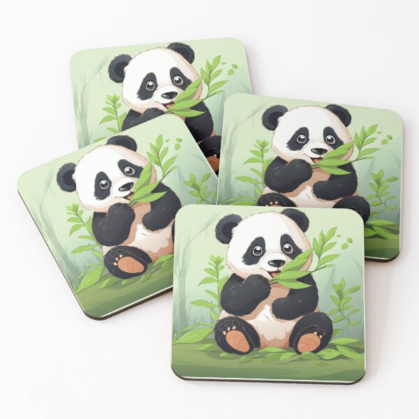 Item preview, Baby Panda Eating Bamboo  designed and sold by Myra365Art.