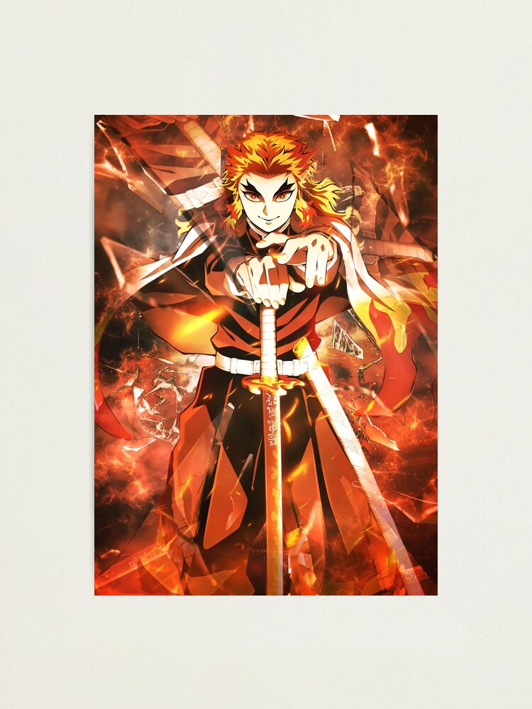 Inferno's Flame Kyojuro Rengoku Demon Slayer Kimetsu no Yaiba Photographic  Print for Sale by Spacefoxart