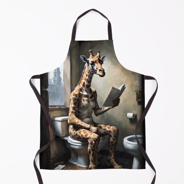 Item preview, GIRAFFE IN THE TOILET, CrisMor-Art designed and sold by CrisMor-Art.