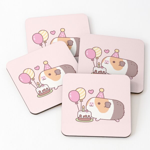 Item preview, Cute Guinea Pig And Birthday Cake designed and sold by rustydoodle.