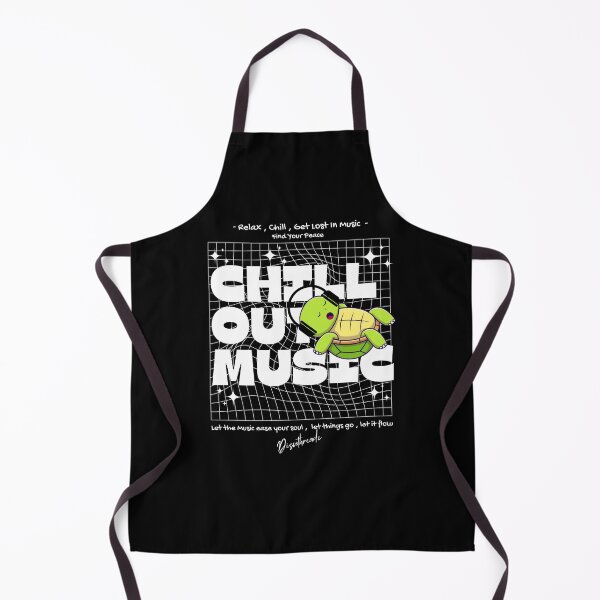 Item preview, CHILL OUT MUSIC - Chill Turtle (White) designed and sold by Discothreadz.