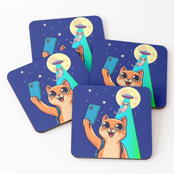 Item preview, Cat UFO Selfie, Cat And UO, Cat Selfie, Kitten, Kitty, Funny Cat designed and sold by Porcupine Tees ⭐⭐⭐⭐⭐.