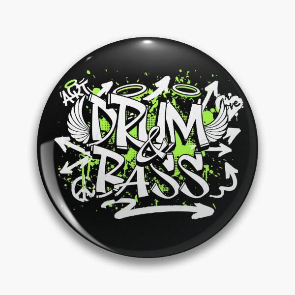 Item preview, DRUM AND BASS  - Graffiti Steez (lime/white)  designed and sold by Discothreadz.