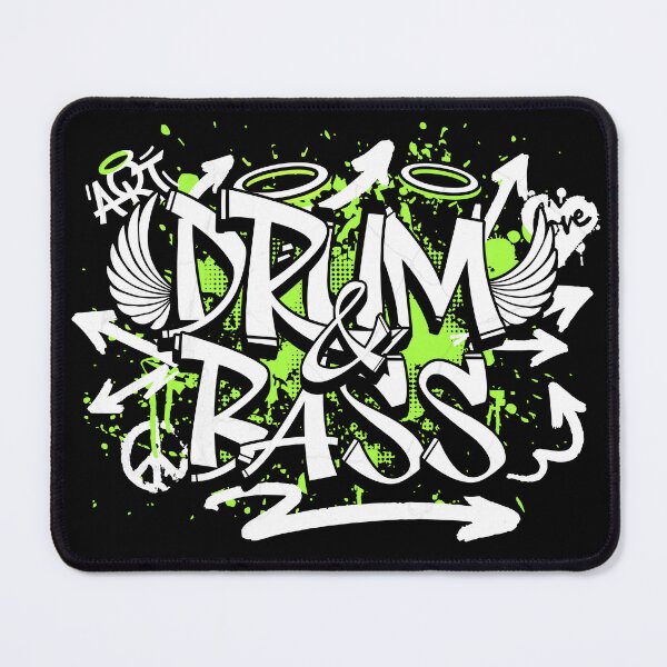 Item preview, DRUM AND BASS  - Graffiti Steez (lime/white)  designed and sold by Discothreadz.