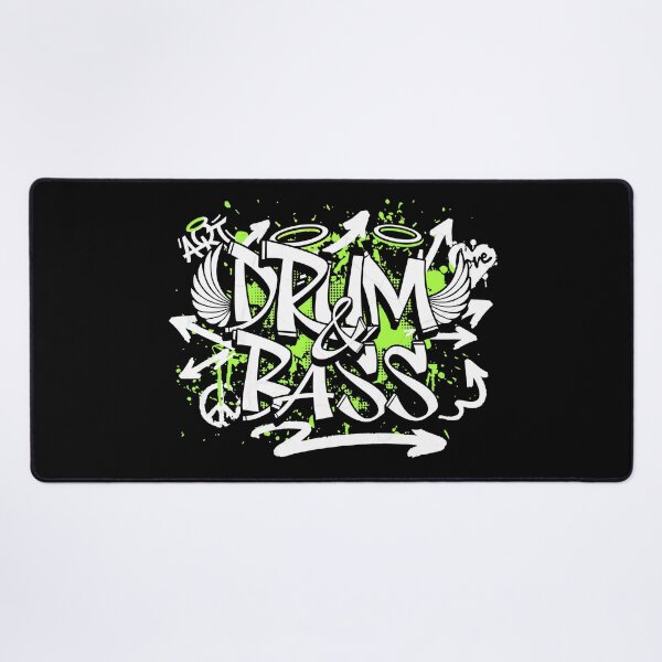 Item preview, DRUM AND BASS  - Graffiti Steez (lime/white)  designed and sold by Discothreadz.