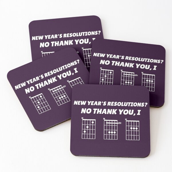 Item preview, New Year's Resolutions? No Thank You, I CBA (guitar chords) designed and sold by guvnaguitars.