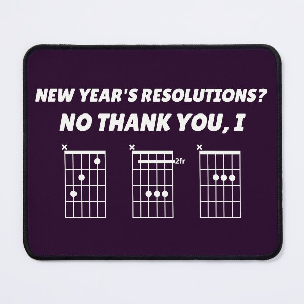 Item preview, New Year's Resolutions? No Thank You, I CBA (guitar chords) designed and sold by guvnaguitars.