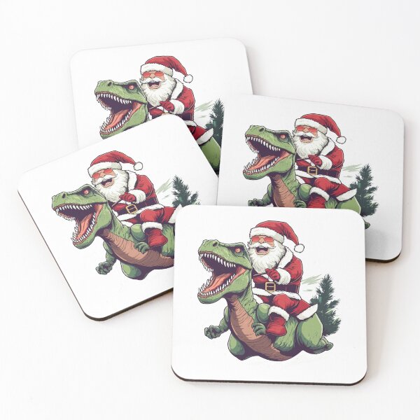 Item preview, Santa Claus riding a Flying Dino designed and sold by Eshwarx.