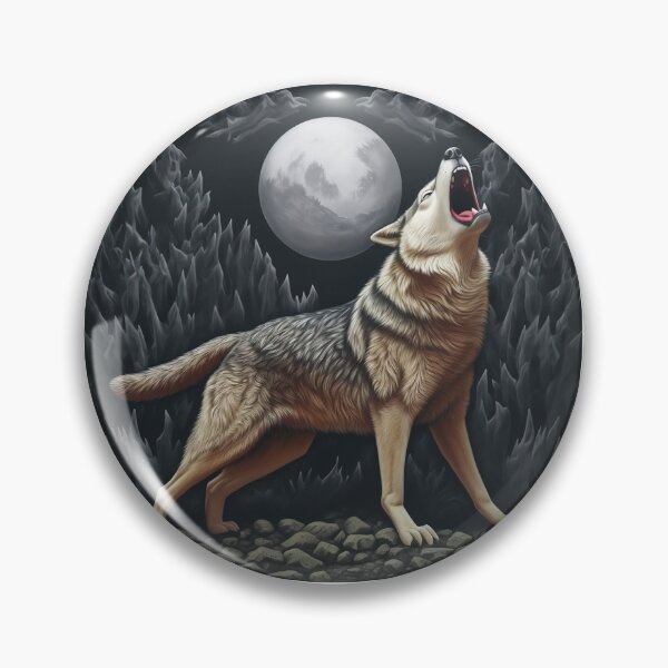 Item preview, Howling Wolf designed and sold by NickKnackGarage.