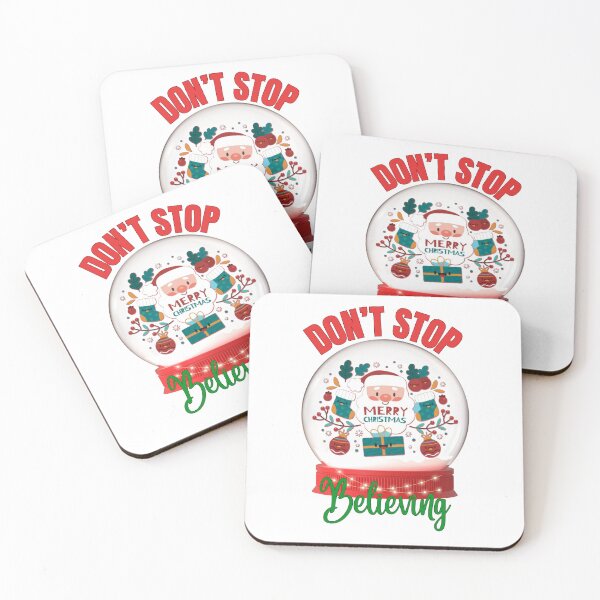 Item preview, Don't Stop Believing Santa Merry Christmas Cool and Fun designed and sold by Nzgiftsandmore.
