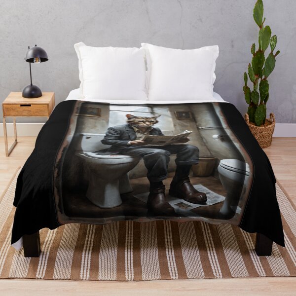 Item preview, CAT IN THE TOILET, cat reading, CrisMor-Art designed and sold by CrisMor-Art.