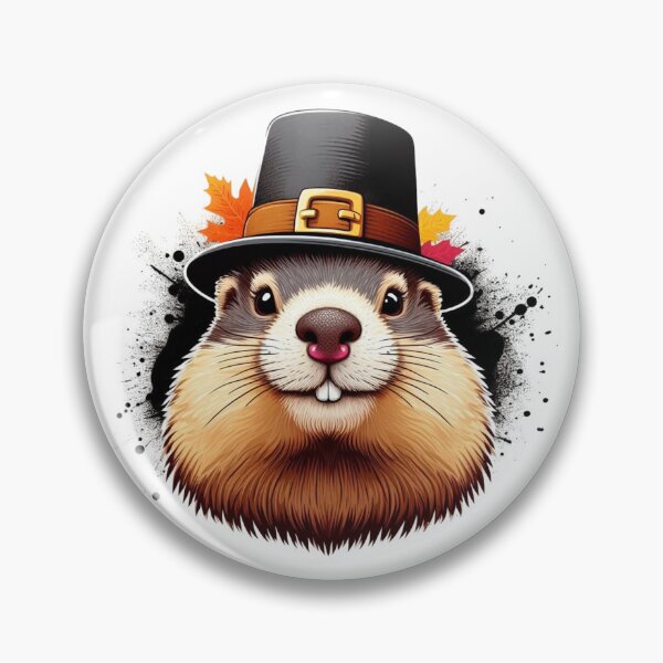Item preview, thanksgiving marmot designed and sold by Animalia-.