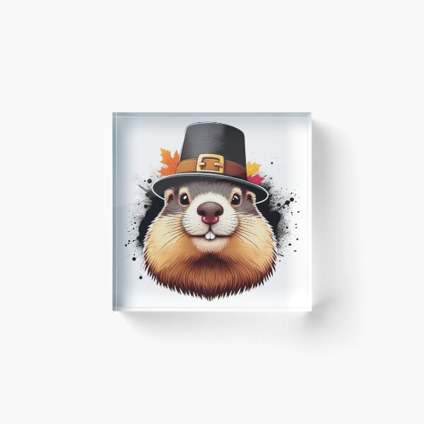 Item preview, thanksgiving marmot designed and sold by Animalia-.
