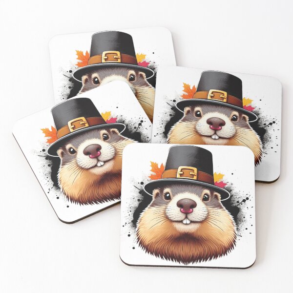 Item preview, thanksgiving marmot designed and sold by Animalia-.